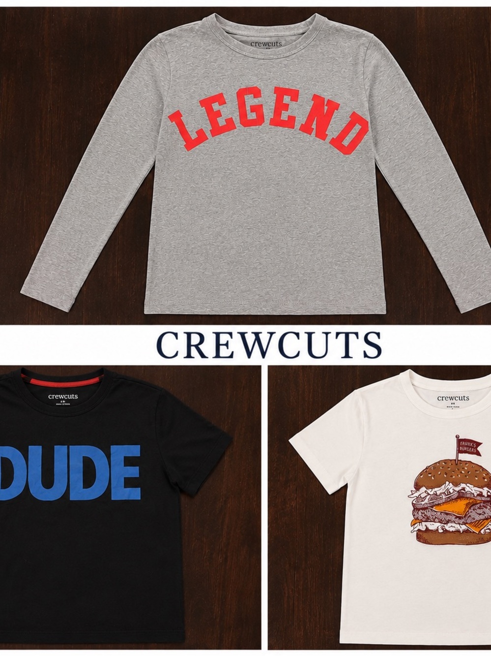 Crewcuts Kids 'Legend' Long-Sleeve Tee DUDE short sleeve boys 6-7 small